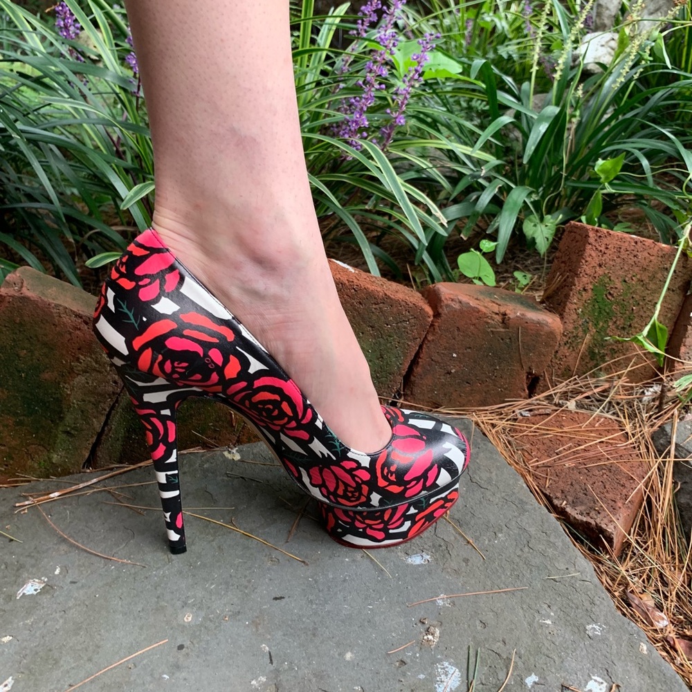 Charlotte Olympia Rose Platform Heels Never worn